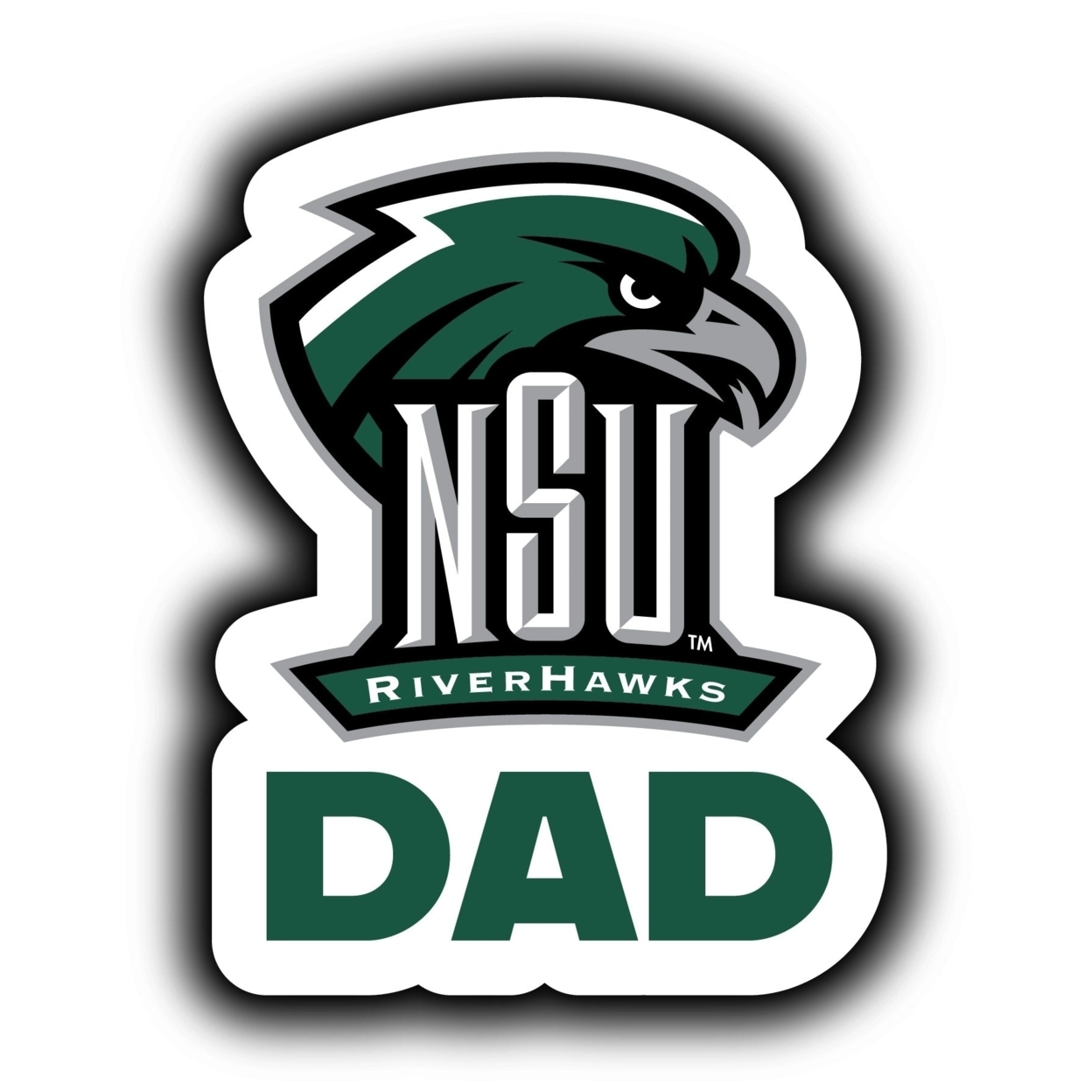 Northeastern State University Riverhawks 4-Inch Proud Dad Die Cut Decal