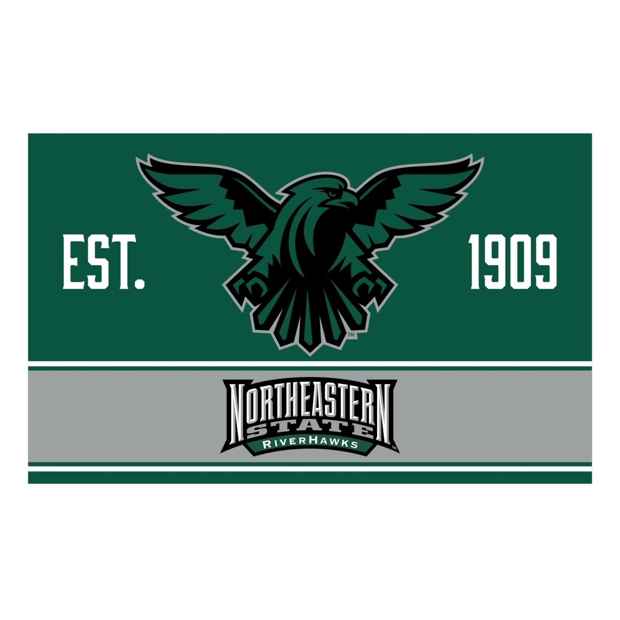 Northeastern State University Riverhawks Wood Sign With Frame