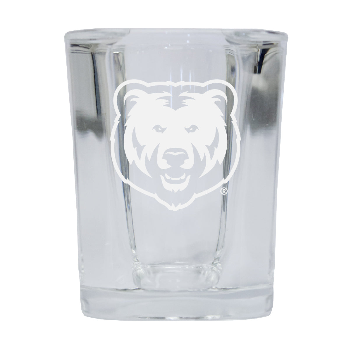 Northern Colorado Bears 2 Ounce Square Shot Glass Laser Etched Logo Design