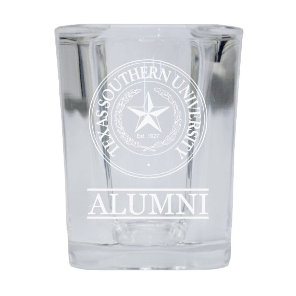 Texas Southern University Alumni Etched Square Shot Glass