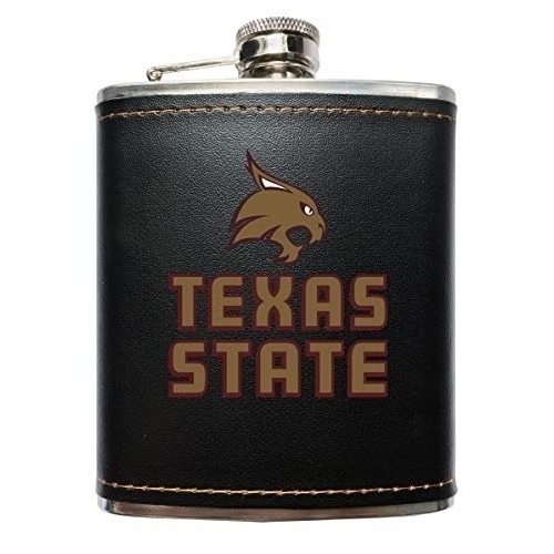 Texas State Bobcats Black Stainless Steel 7 Oz Flask