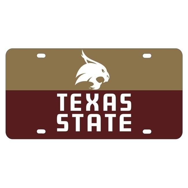 Texas State Bobcats Metal License Plate Car Tag