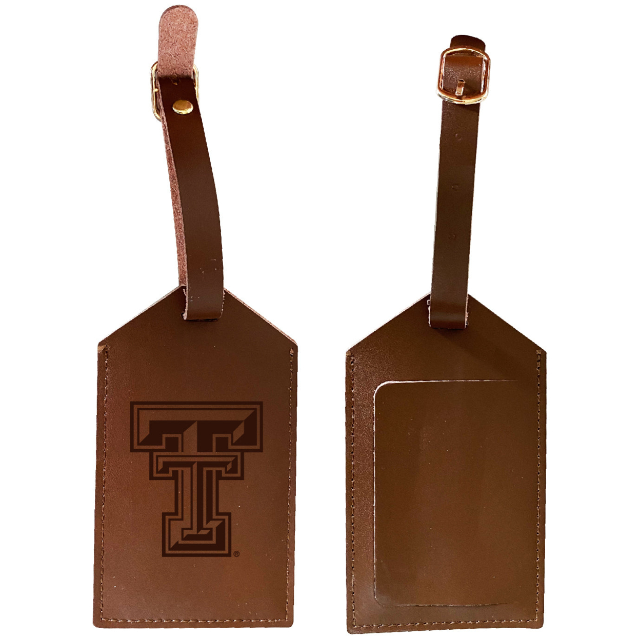 Texas Tech Red Raiders Leather Luggage Tag Engraved