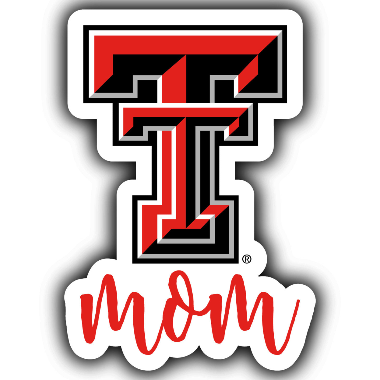 Texas Tech Red Raiders Proud Mom 4-Inch Die Cut Decal