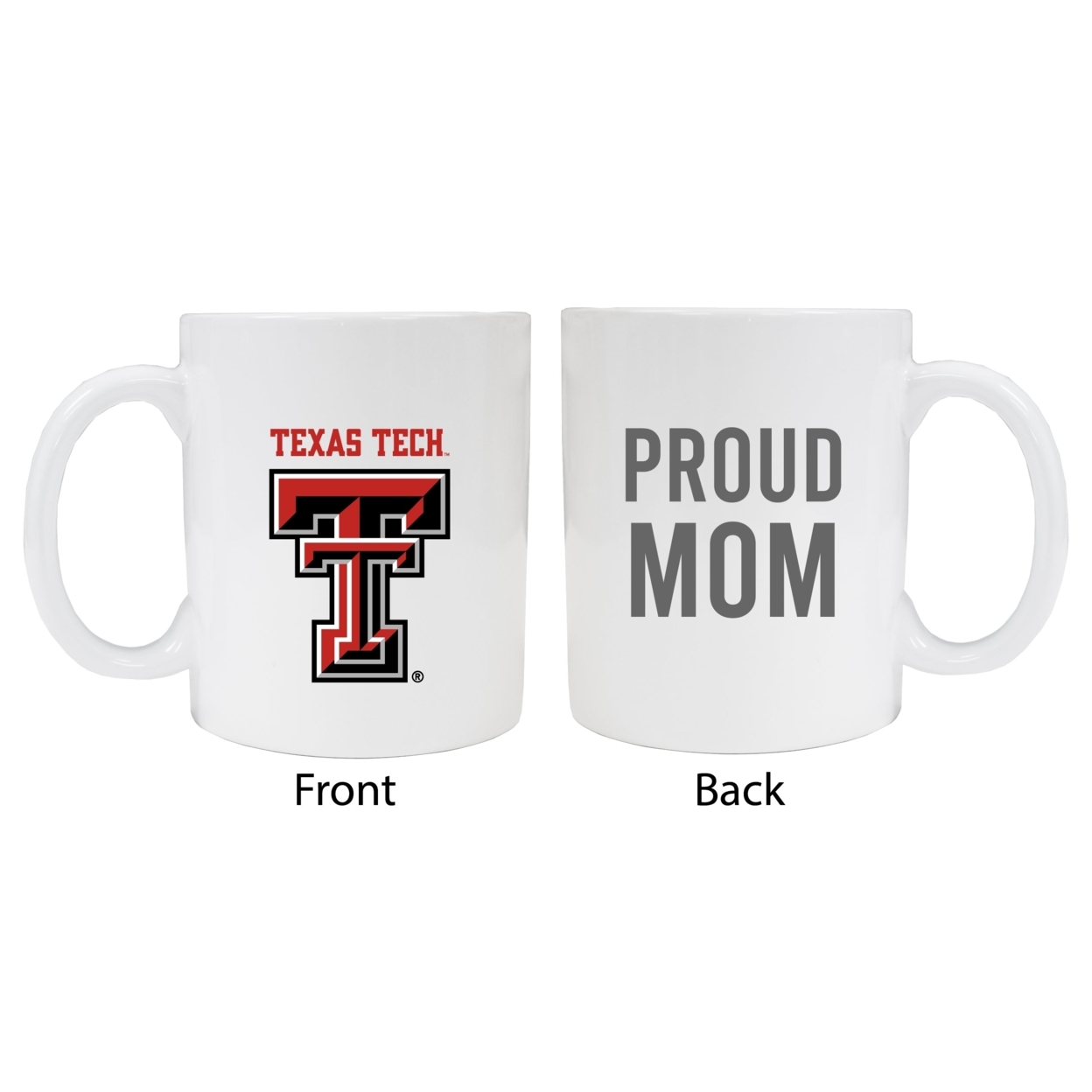 Texas Tech Red Raiders Proud Mom Ceramic Coffee Mug - White (2 Pack)