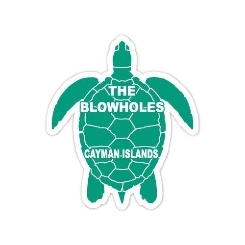 The Blowholes Cayman Islands 4 Inch Green Turtle Shape Decal Sticker