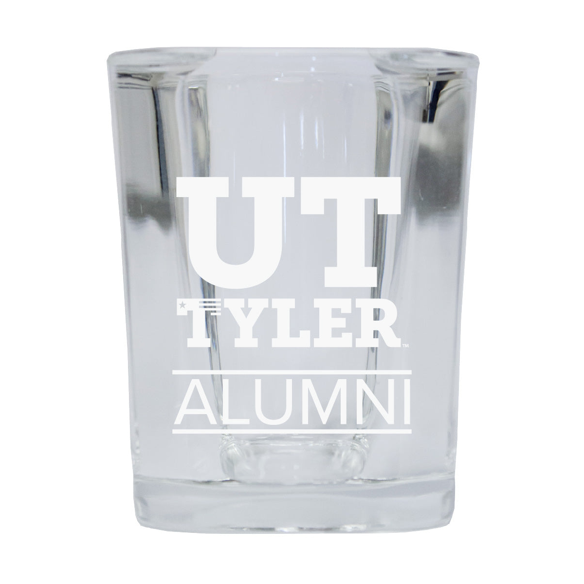 The University Of Texas At Tyler Alumni Etched Square Shot Glass