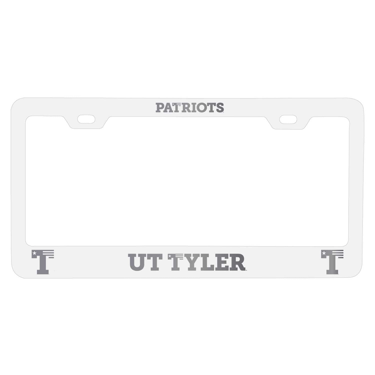 The University Of Texas At Tyler Etched Metal License Plate Frame Choose Your Color