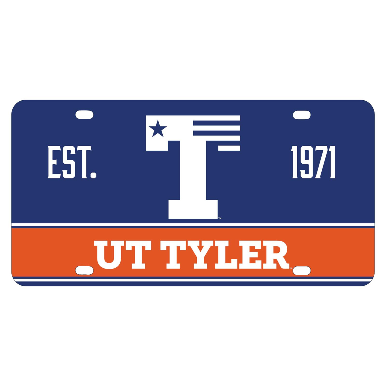 The University Of Texas At Tyler Metal License Plate