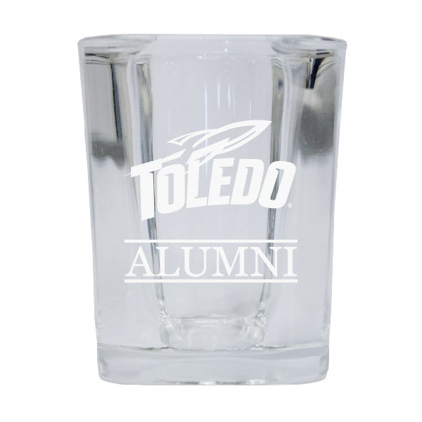 Toledo Rockets Alumni Etched Square Shot Glass