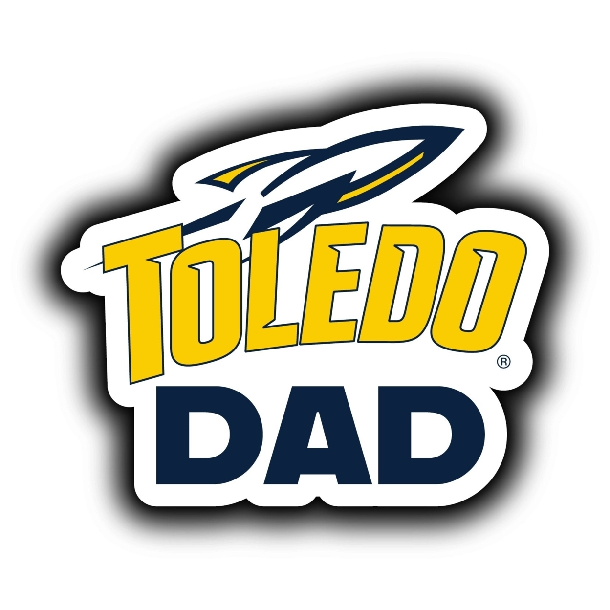 Toledo Rockets 4-Inch Proud Dad Die Cut Decal