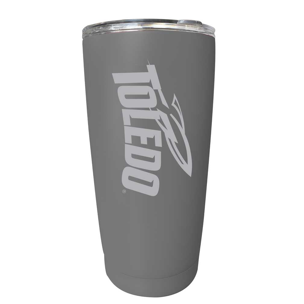 Toledo Rockets Etched 16 Oz Stainless Steel Tumbler (Gray)