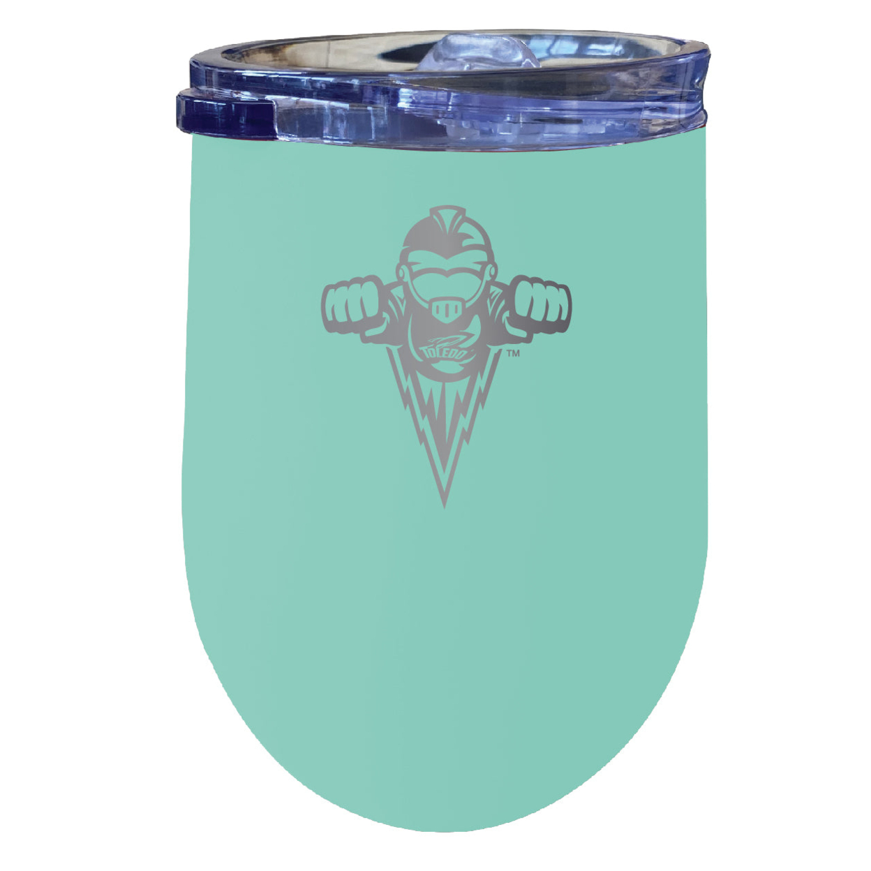 Toledo Rockets 12 Oz Etched Insulated Wine Stainless Steel Tumbler - Choose Your Color - Seafoam