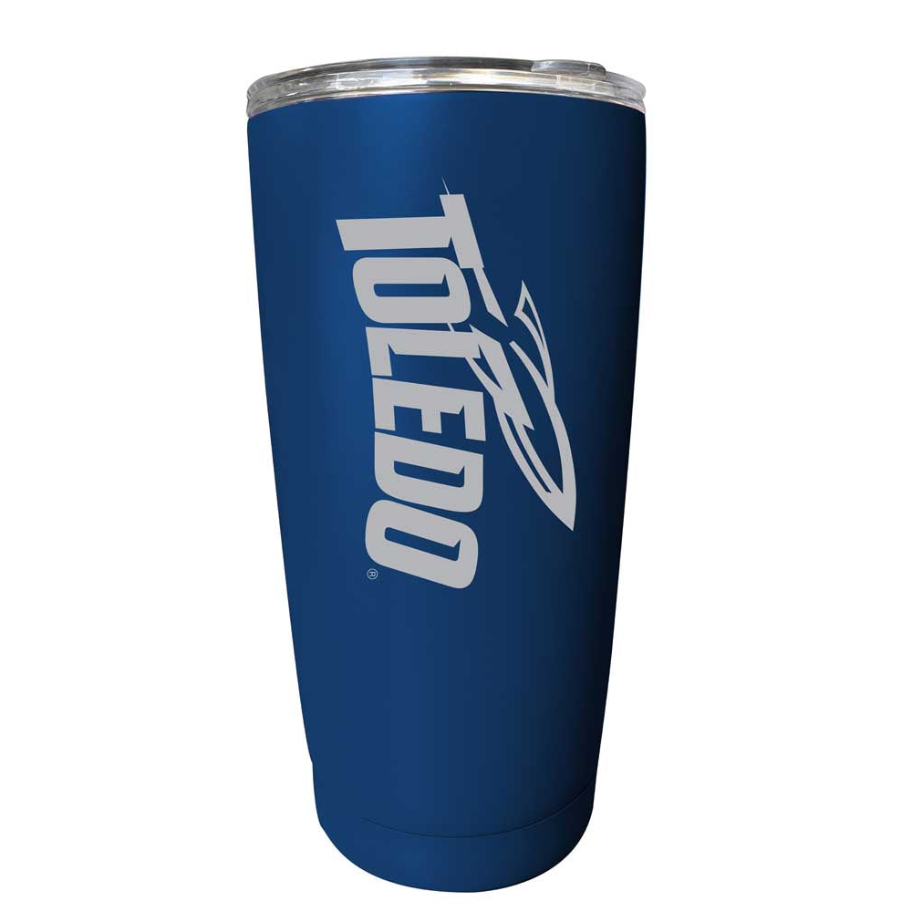 Toledo Rockets Etched 16 Oz Stainless Steel Tumbler (Choose Your Color) - Navy