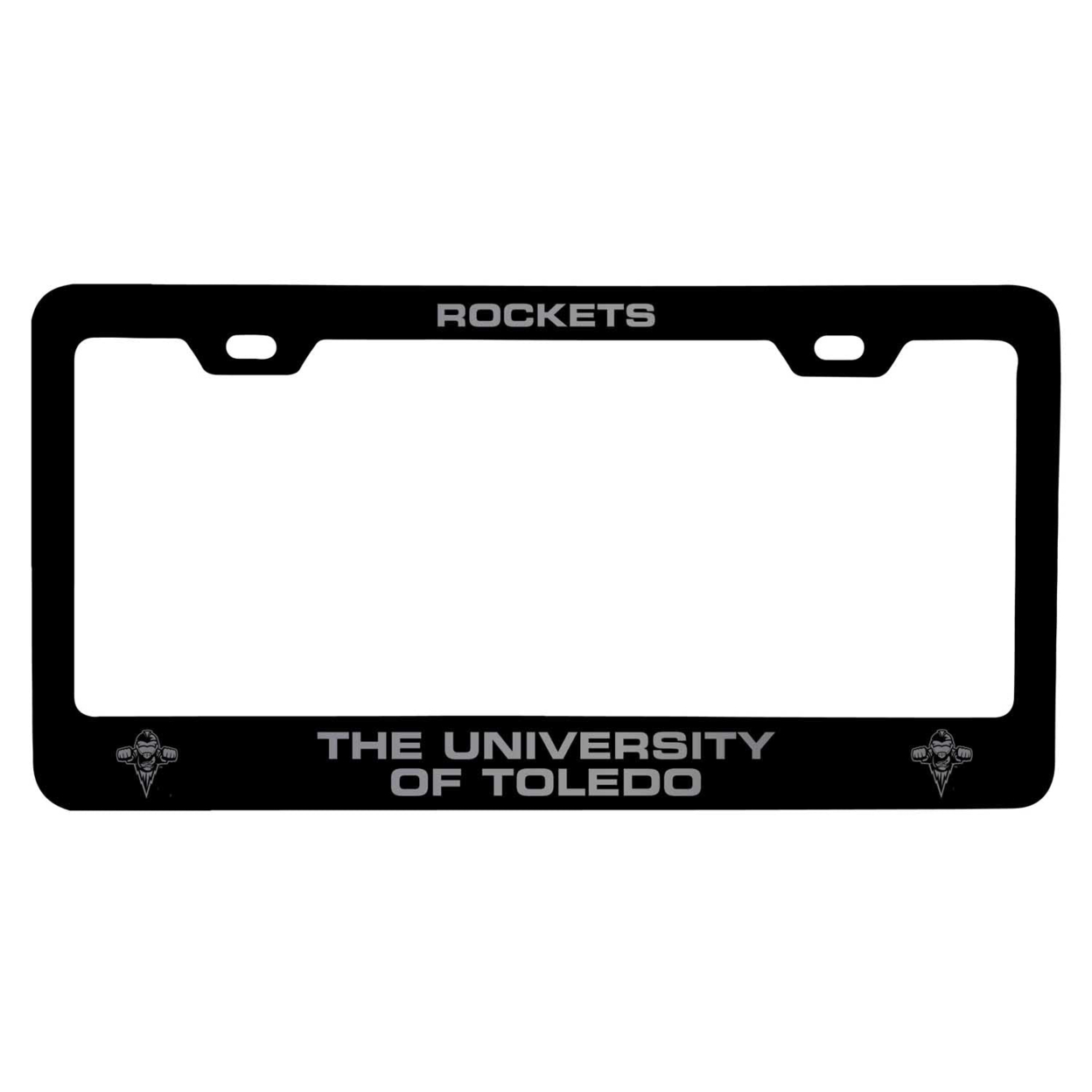 Toledo Rockets Laser Engraved Metal License Plate Frame - Choose Your Color - Black