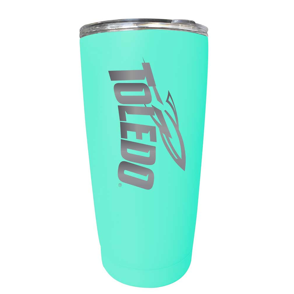Toledo Rockets Etched 16 Oz Stainless Steel Tumbler (Choose Your Color) - White