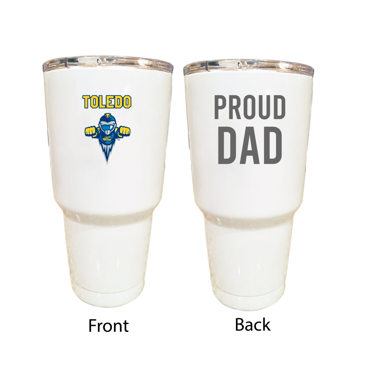 Toledo Rockets Proud Dad 24 Oz Insulated Stainless Steel Tumblers Choose Your Color. - White