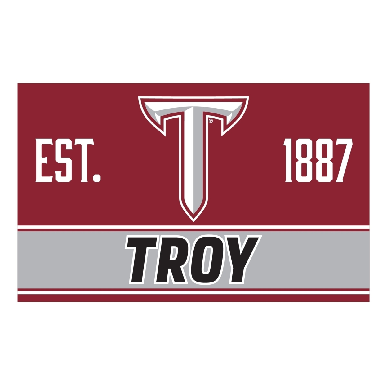 Troy University Wood Sign With Frame