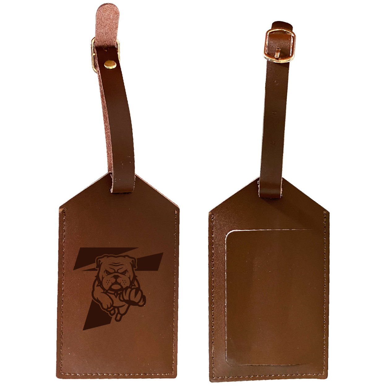 Truman State University Leather Luggage Tag Engraved