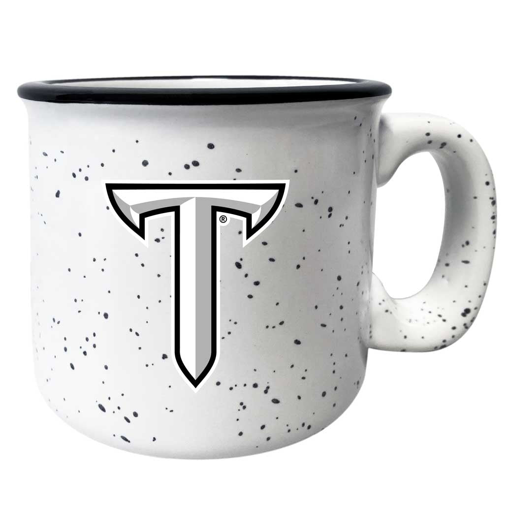 Troy University Speckled Ceramic Camper Coffee Mug - Choose Your Color - White