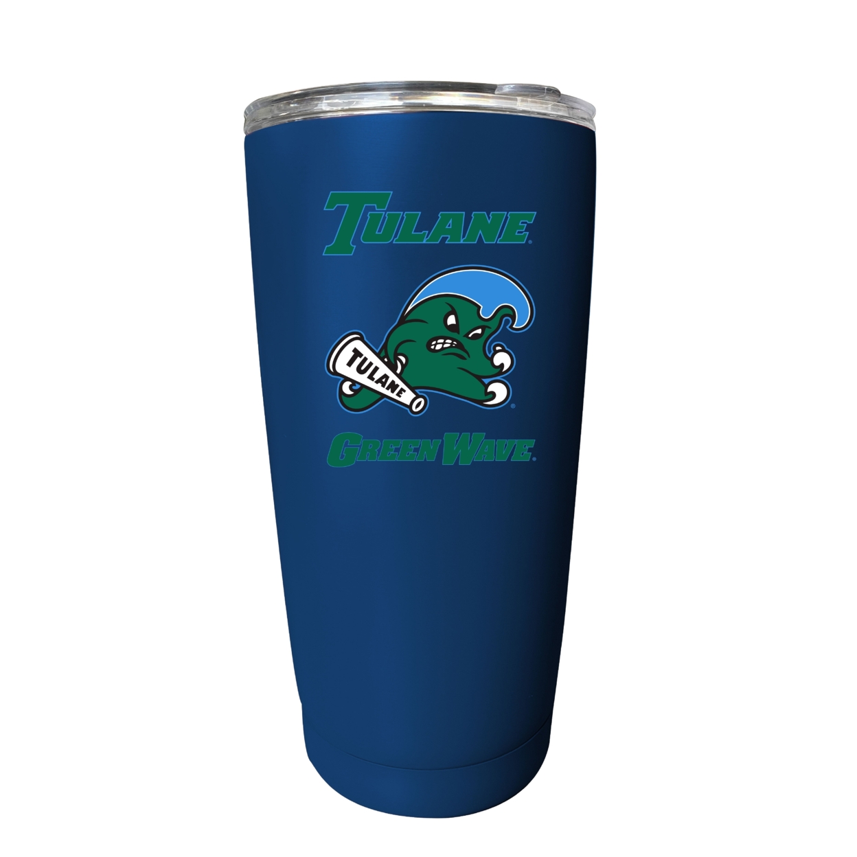 Tulane University Green Wave 16 Oz Insulated Stainless Steel Tumbler - Choose Your Color. - Navy