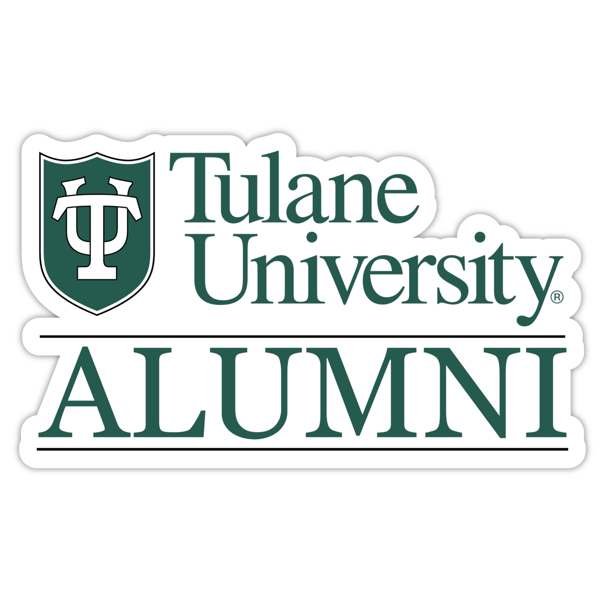Tulane University Green Wave Alumni 4 Sticker