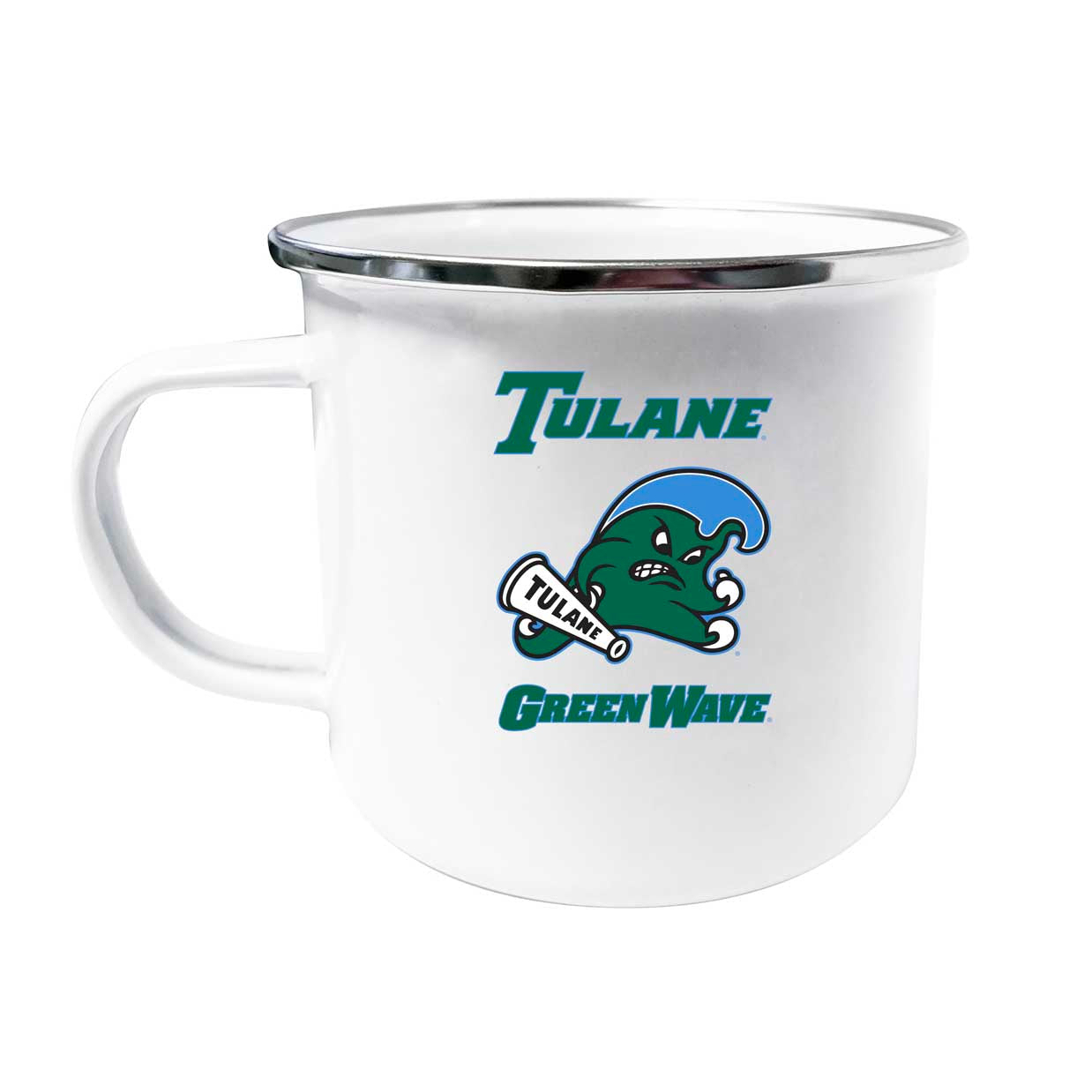 Tulane University Green Wave Tin Camper Coffee Mug - Choose Your Color - Gray