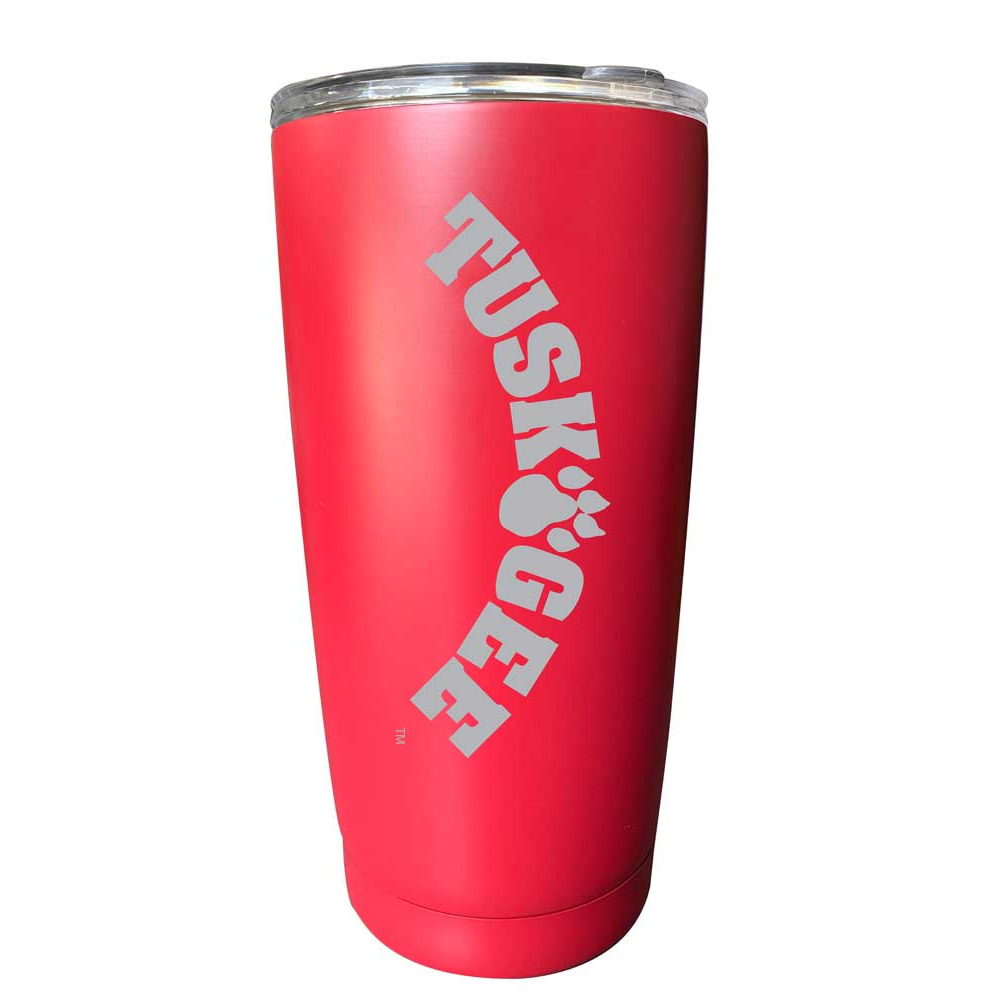 Tuskegee University Etched 16 Oz Stainless Steel Tumbler (Choose Your Color) - Red