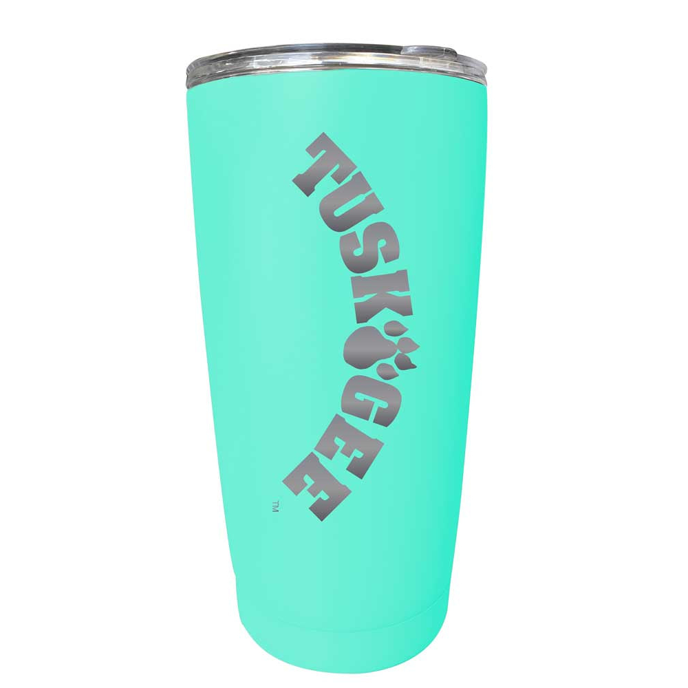 Tuskegee University Etched 16 Oz Stainless Steel Tumbler (Choose Your Color) - Seafoam