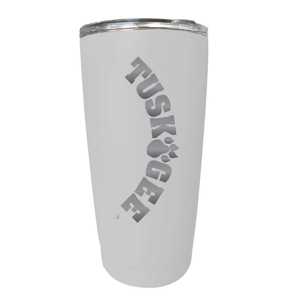 Tuskegee University Etched 16 Oz Stainless Steel Tumbler (Choose Your Color) - White