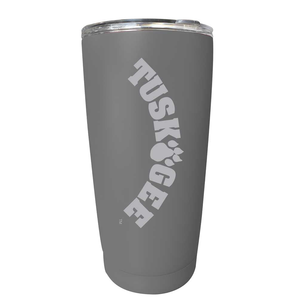Tuskegee University Etched 16 Oz Stainless Steel Tumbler (Gray) - Gray