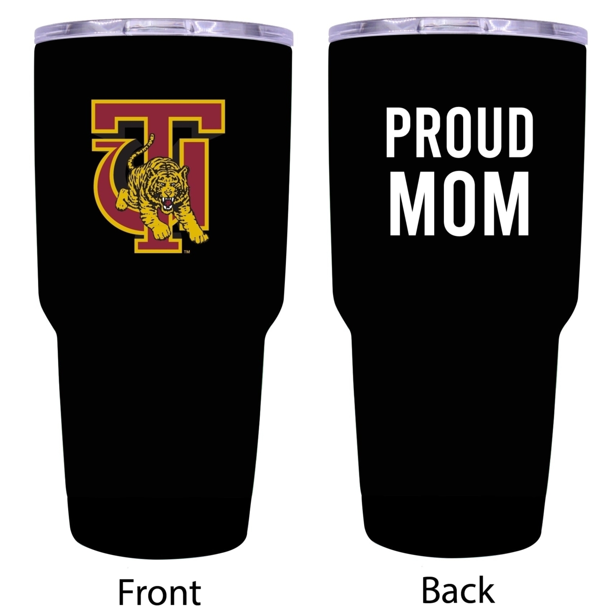 Tuskegee University Proud Mom 24 Oz Insulated Stainless Steel Tumblers Choose Your Color. - Black