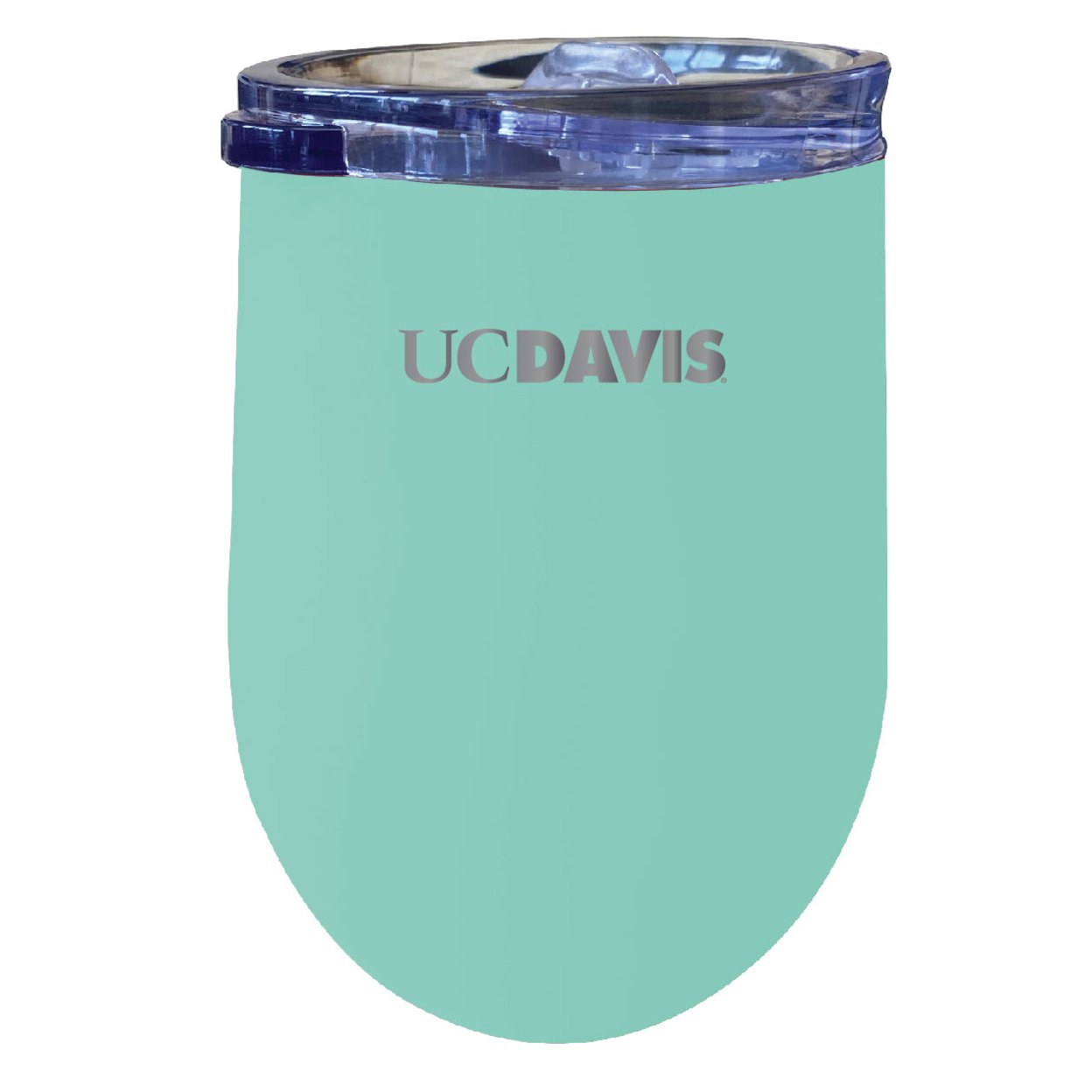 UC Davis Aggies 12 Oz Etched Insulated Wine Stainless Steel Tumbler - Choose Your Color - Seafoam