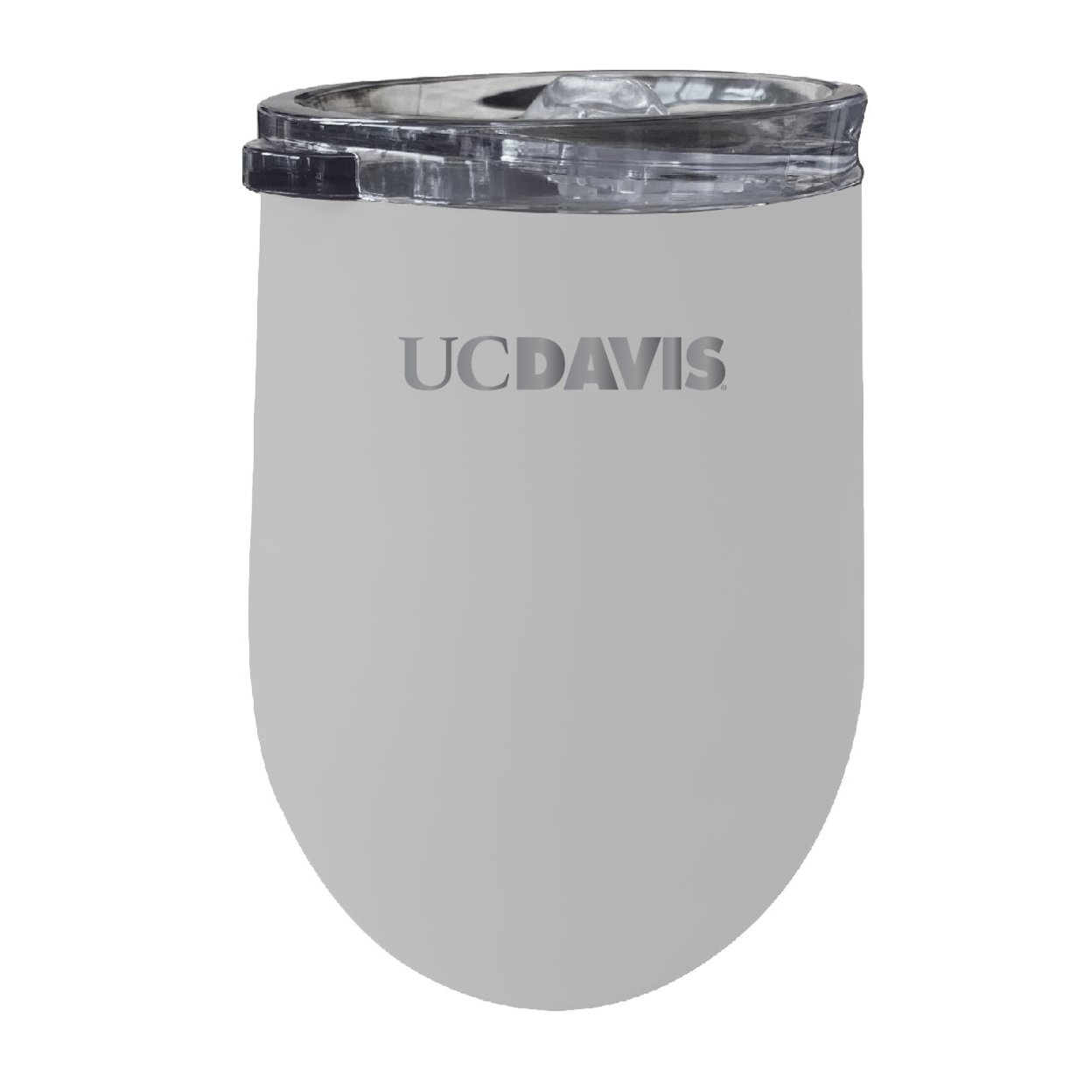 UC Davis Aggies 12 Oz Etched Insulated Wine Stainless Steel Tumbler - Choose Your Color - White