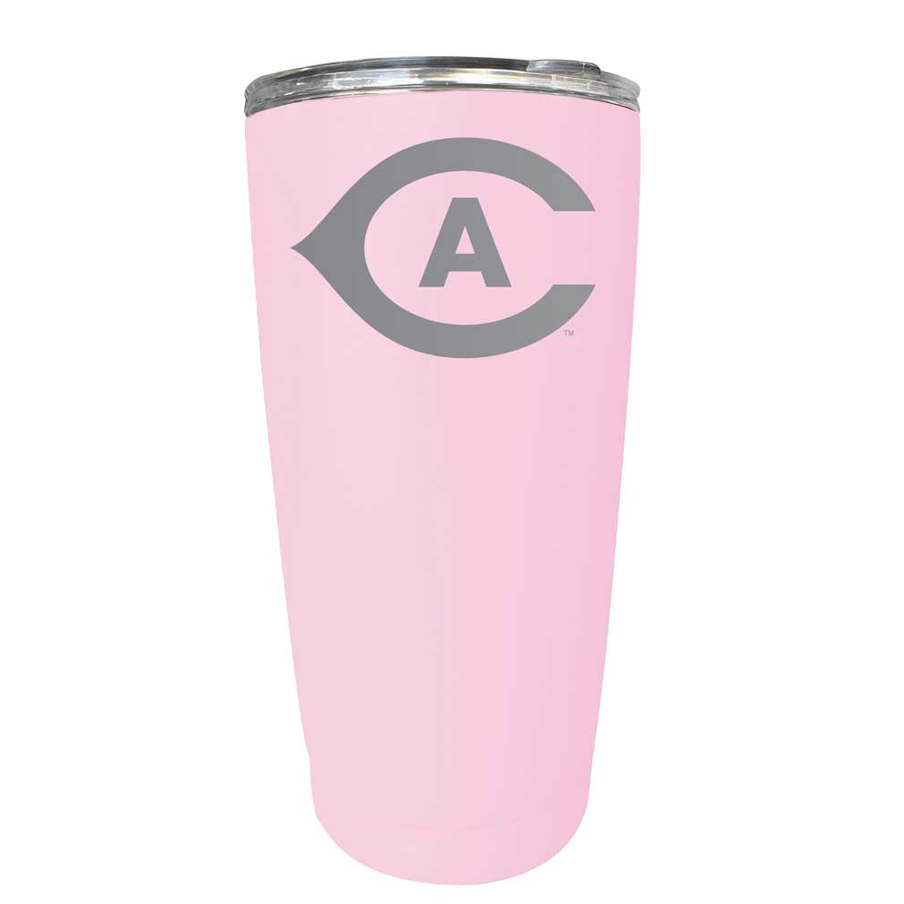 UC Davis Aggies Etched 16 Oz Stainless Steel Tumbler (Gray) - Pink