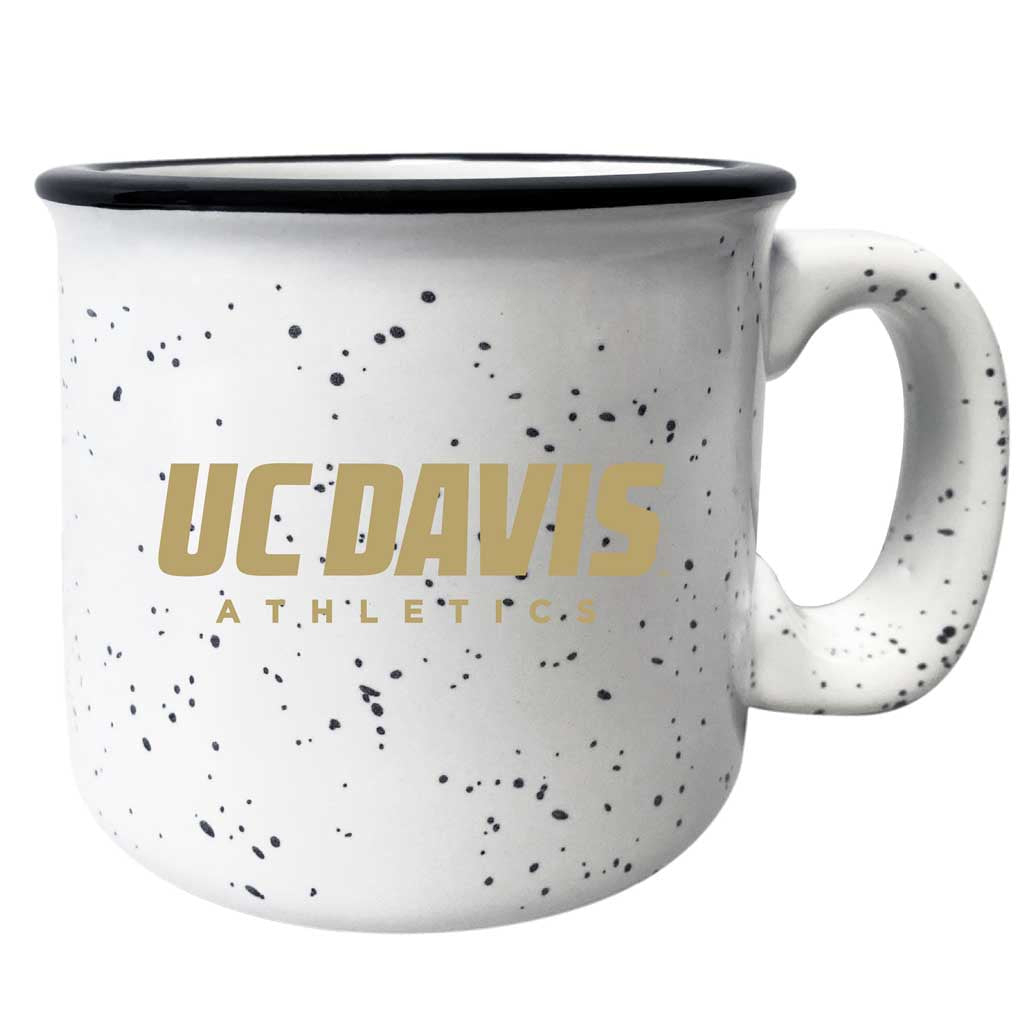 UC Davis Aggies Speckled Ceramic Camper Coffee Mug - Choose Your Color - White