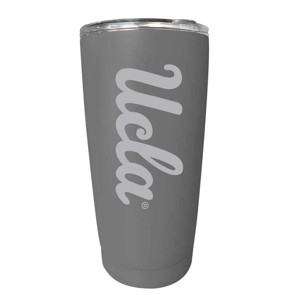 UCLA Bruins Etched 16 Oz Stainless Steel Tumbler (Gray) - Gray