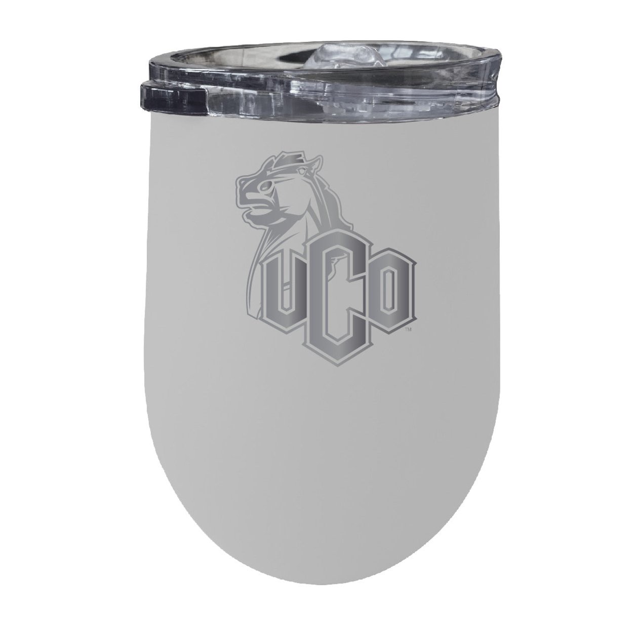 University Of Central Oklahoma Bronchos 12 Oz Etched Insulated Wine Stainless Steel Tumbler - Choose Your Color - Black