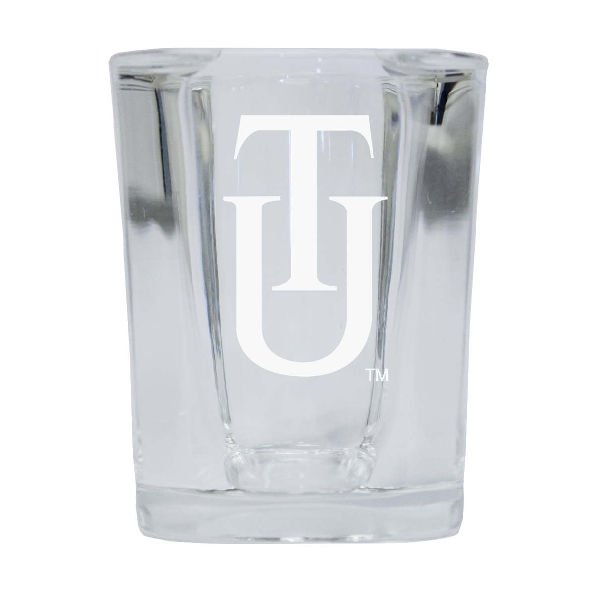Tuskegee University 2 Ounce Square Shot Glass Laser Etched Logo Design