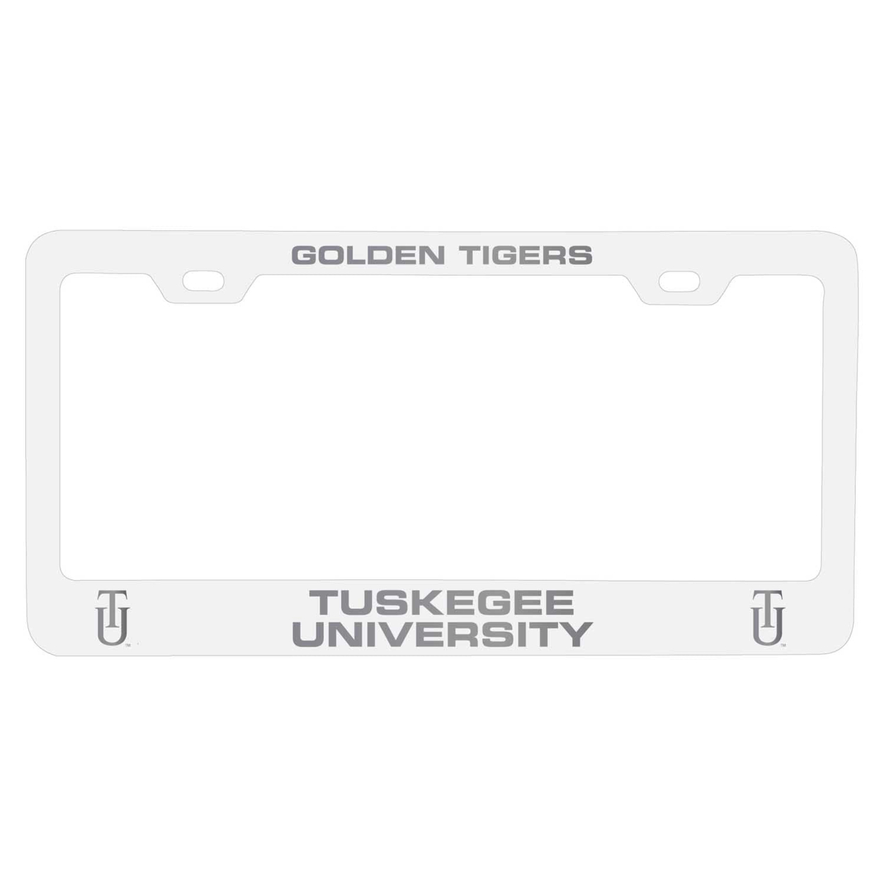 Tuskegee University Etched Metal License Plate Frame Choose Your Color
