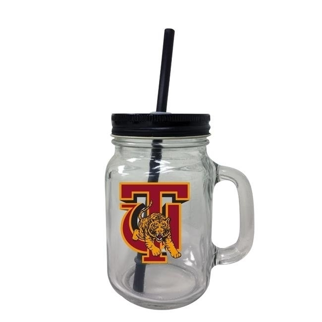 Tuskegee University Mason Jar Glass