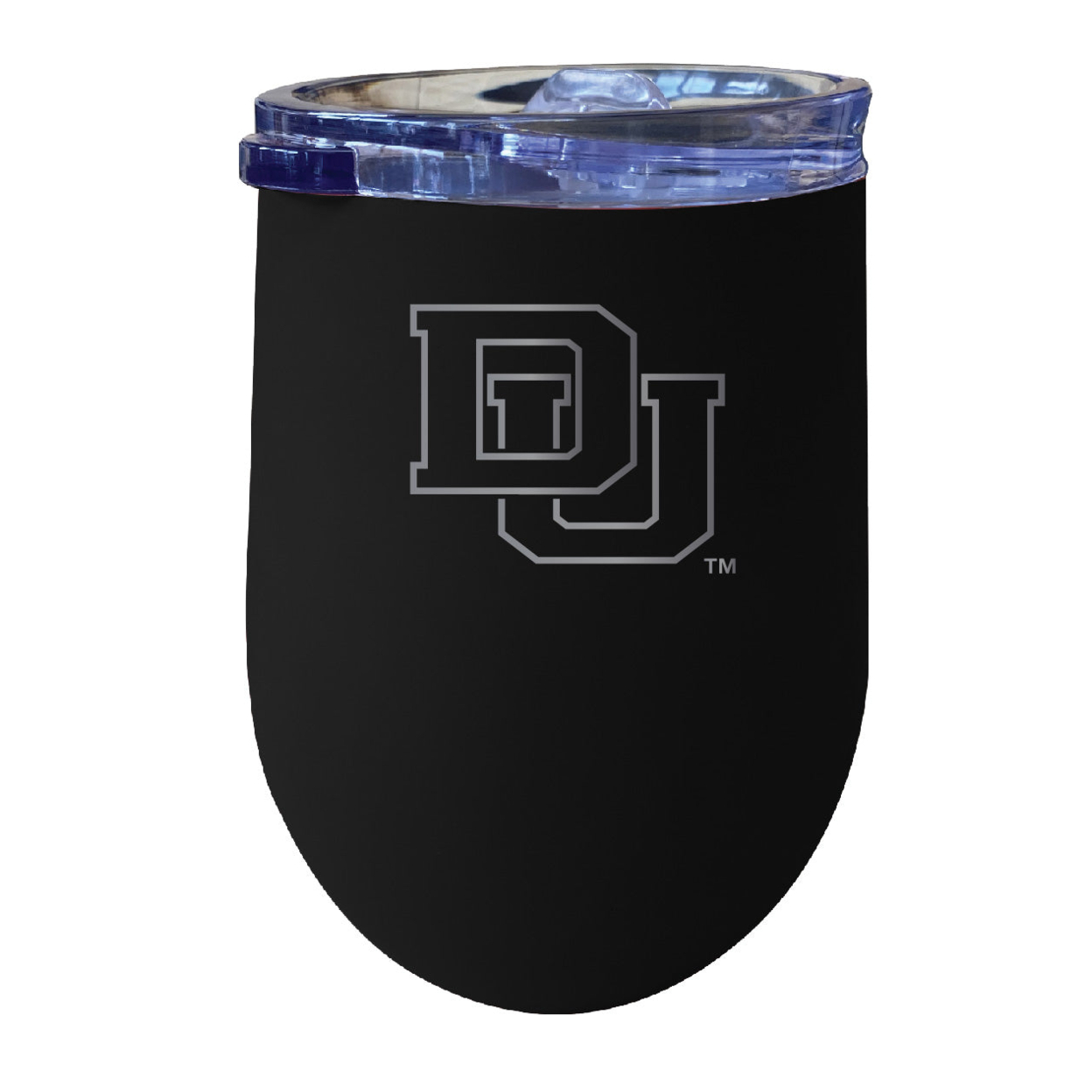 University Of Denver Pioneers 12 Oz Etched Insulated Wine Stainless Steel Tumbler - Choose Your Color - Black