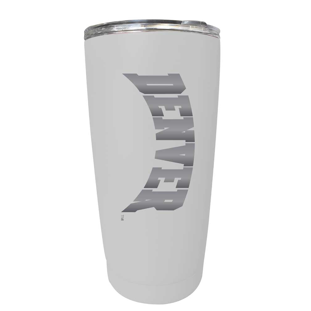 University Of Denver Pioneers 16 Oz Stainless Steel Etched Tumbler - Choose Your Color - Gray
