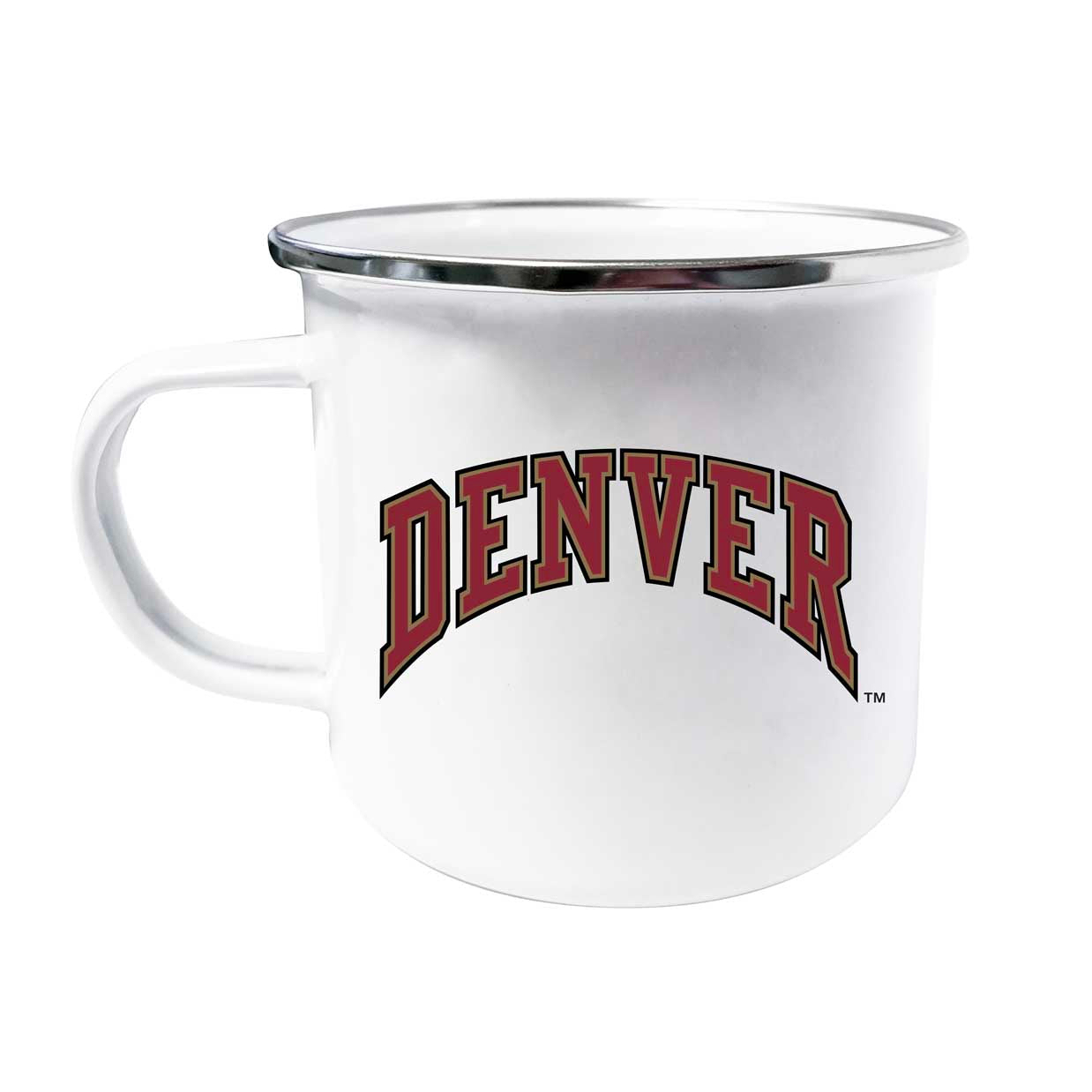 University Of Denver Pioneers Tin Camper Coffee Mug - Choose Your Color - White