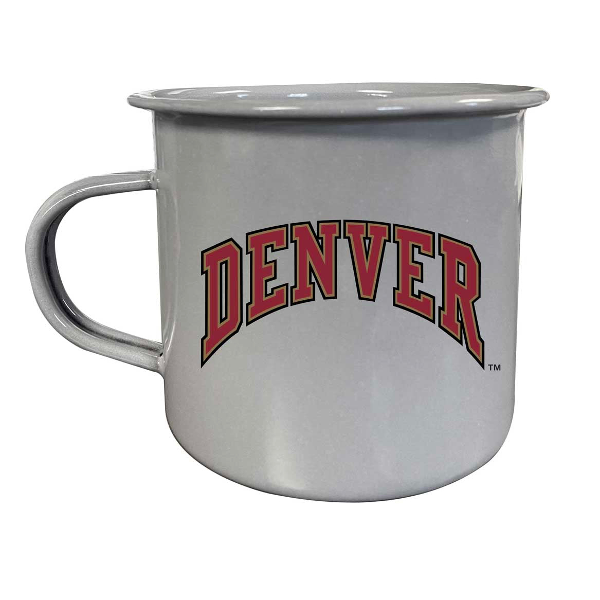 University Of Denver Pioneers Tin Camper Coffee Mug - Choose Your Color - White