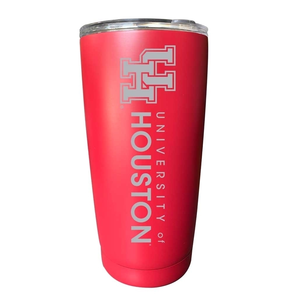 University Of Houston Etched 16 Oz Stainless Steel Tumbler (Choose Your Color) - Red