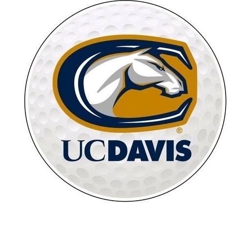 UC Davis Aggies 4-Inch Round Golf Ball Vinyl Decal Sticker