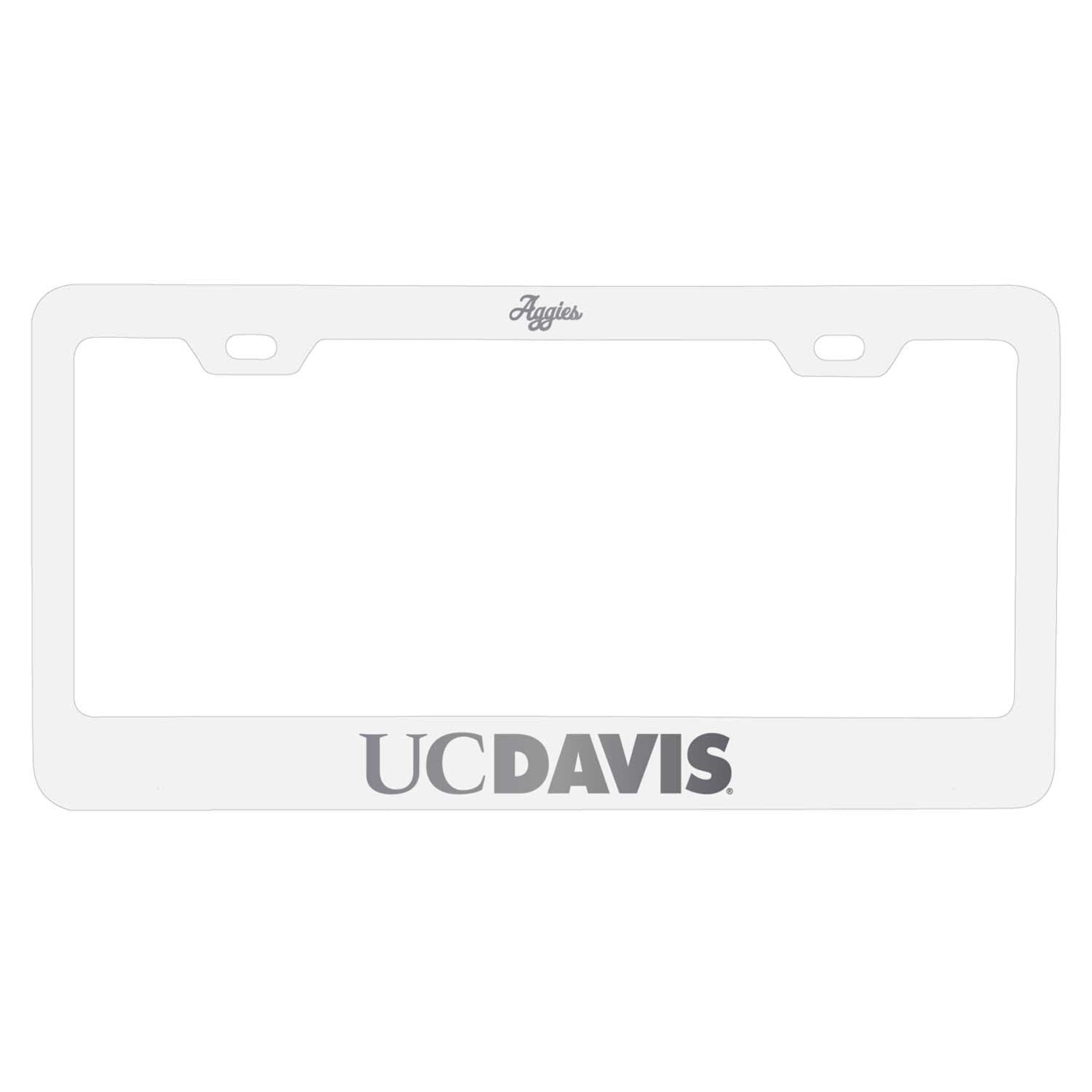 UC Davis Aggies Etched Metal License Plate Frame Choose Your Color