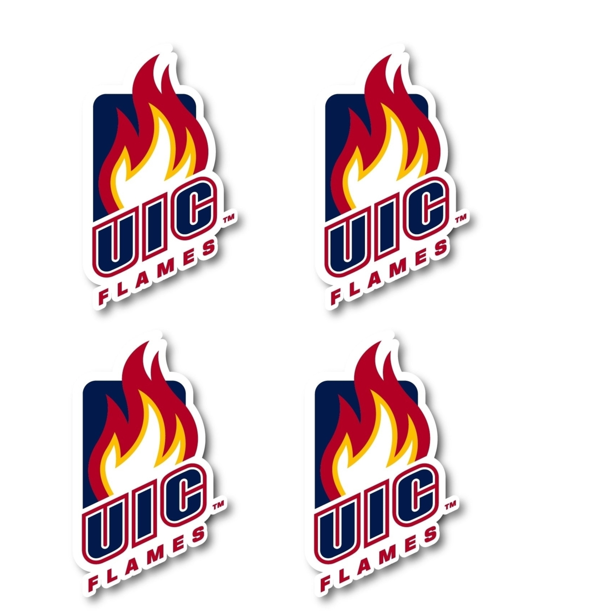 University Of Illinois At Chicago 2 Inch Vinyl Mascot Decal Sticker - 4, 10-Inch