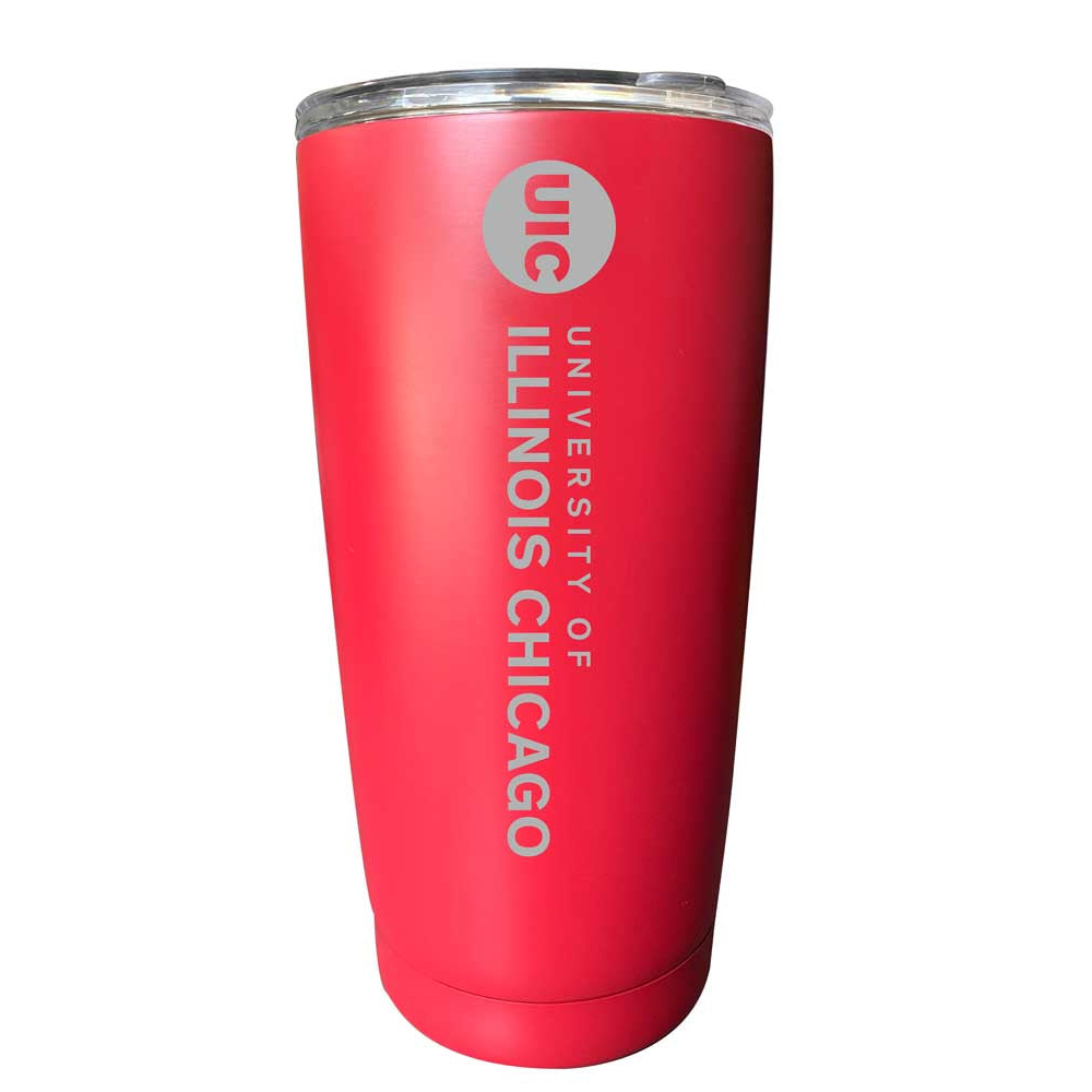 University Of Illinois At Chicago 16 Oz Stainless Steel Etched Tumbler - Choose Your Color - Seafoam